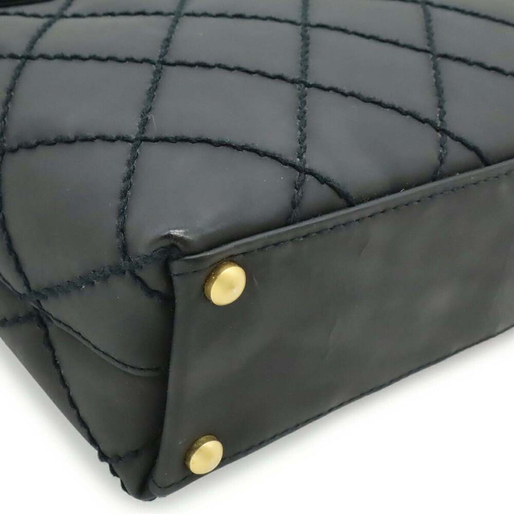 CHANEL Black Leather Logo Tote Bag - Picture 4 of 9
